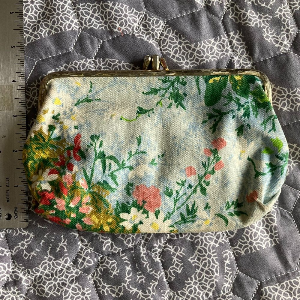 Vintage Double-Compartment Cosmetic bag - 1960s - *FREE with purchase